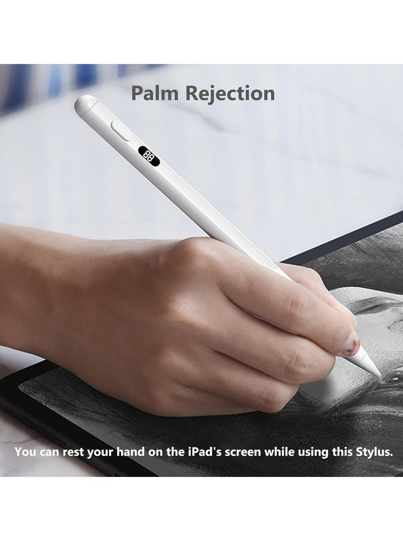 Gravity iPad Stylus Pen with Magnetic Wireless Charging, Palm Rejection, Tilt Sensitivity – Compatible with iPad Air 4/5, iPad Pro 11 inch (3/4/5/6), iPad Pro 12.9 inch (3/4/5/6), iPad Mini 6 – Ideal for Artists, Designers, Note-Takers, and Professionals - Image 3