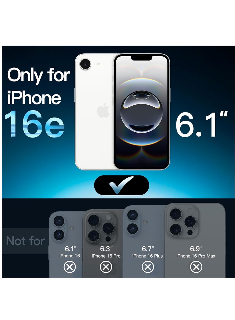 [1+1 Sets] For iPhone 16e Case Cover & Screen Protector Magnetic Frosted Translucent Back Protective Slim Phone Cover, Anti-Fingerprints, Anti-Fall Drop Protection，1 Tempered Flims  - Image 2