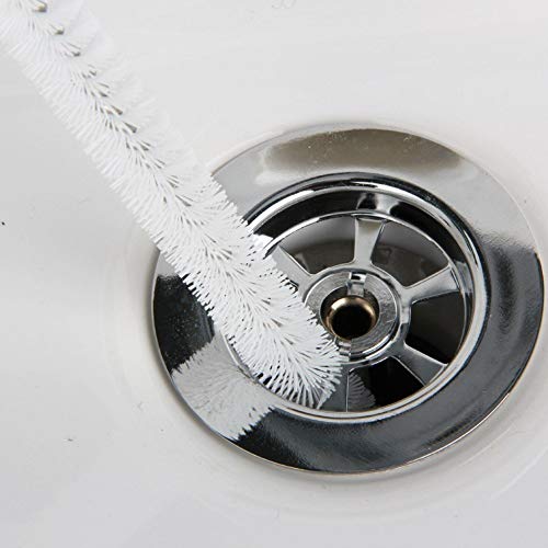 Pmw - Drain Opener - Metal Flexible Sink Water Pipe Drain Dredge Tool - Bath Plug Long Hair Overflow Unblocker - Cleaning Brush (45 cm) - Image 1