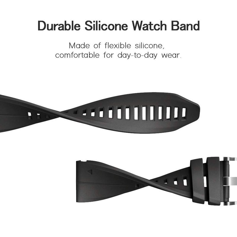 ANCOOL for Garmin Fenix 5X/7X/6X Watch Band Quickfit 26mm Watch Bands Compatible with Fenix 6X Pro/5X Plus/7X Pro/8 51mm(Black) - Image 4