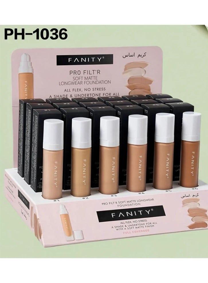 FANITY PH-1036A Foundation Cream, 18 pieces