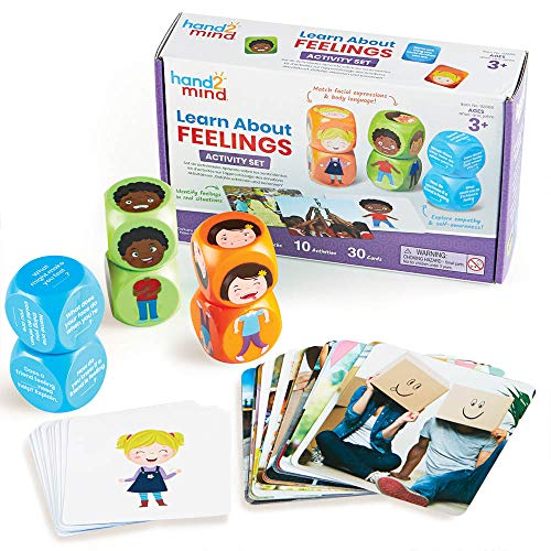 hand2mind Learn About Feelings Set Social Skills Games for Kids Social Emotional Learning Activities Play Therapy Toys for Counselors Calm Down Corner Supplies Autism Learning Materials - Image 1