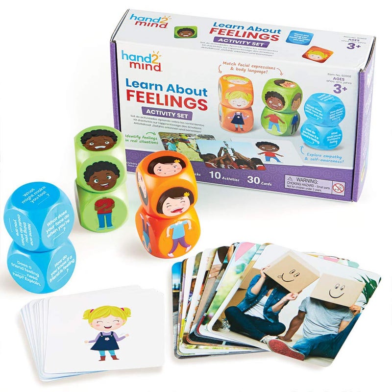 hand2mind Learn About Feelings Set Social Skills Games for Kids Social Emotional Learning Activities Play Therapy Toys for Counselors Calm Down Corner Supplies Autism Learning Materials - Image 3