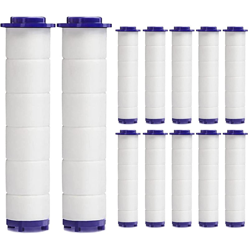 High Pressure Handheld Turbo Fan Shower Head PPCotton Filter Cartridge37in Detachable Propeller Hydro Jet Shower Head Filterset of 12