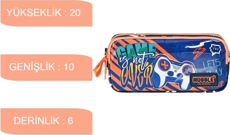 muggle 2 Compartment Lets Play Pencil Case MU-9150