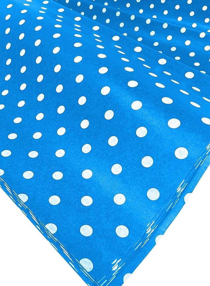 Terabyte CREPE PAPER SINGLE HOLD POLKA DOT BLUE - Image 2