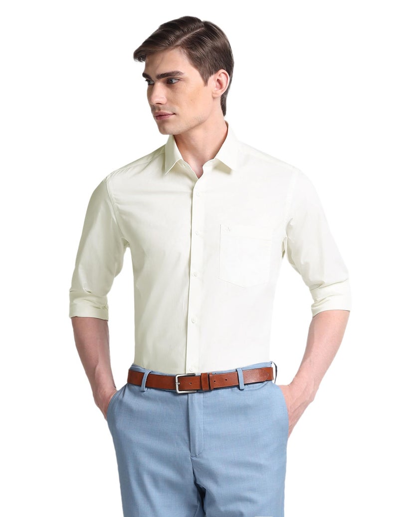 Arrow Solid Manhattan Slim Fit Shirt White - Image 1
