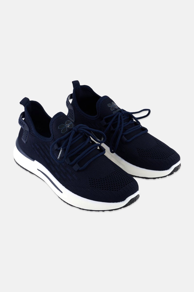 CROSSHATCH أحذية خارجية للرجال مزودة بأربطة، لون أزرق بحري - Image 1