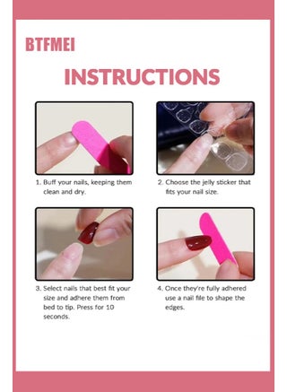 24Pcs Almond Press on Nails, Fake Nails with 3D Pearl Butterfly Flower Designs,French Tip Nails Press ons Glossy Cute Spring Summer Acrylic Nail Artifcial Stick on Nail for Women - view 4