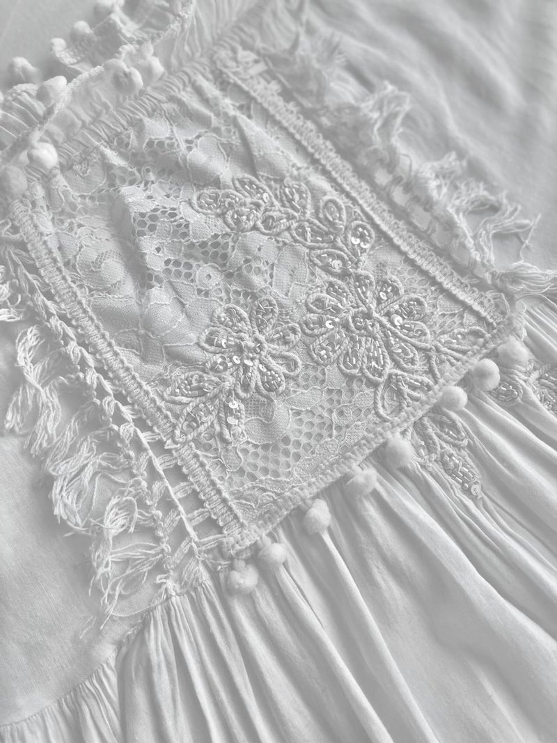 Antica Sartoria White Bardot Dress - Image 2