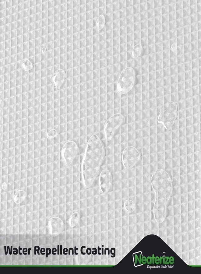NEATERIZE Shower Curtain White - Hotel Style Shower Curtains for Bathroom with Waffle Design, 72x72 Inches - White Fabric Shower Curtain - Cortinas de Baño Elegantes - Image 5