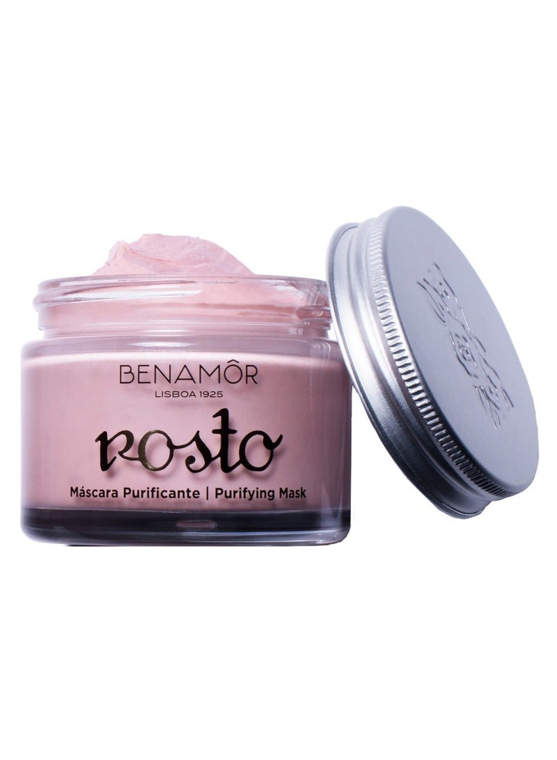 BENAMÕR Rosto Purifying Face Mask, Detoxifying Face Mask With Pink & White Clay Formula That Soothes and Purifies the Skin – 50ml - Image 1