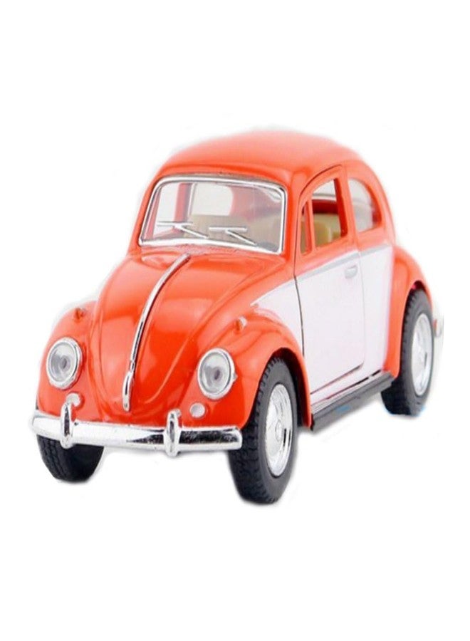 Mayatra's Kins mart 1:32 Scale 1967 Volkswagen Classical Beetle Diecast Model Toy Car – Pull Back Action with Opening Doors – Vintage Collectible for Kids & Adults (Orange)