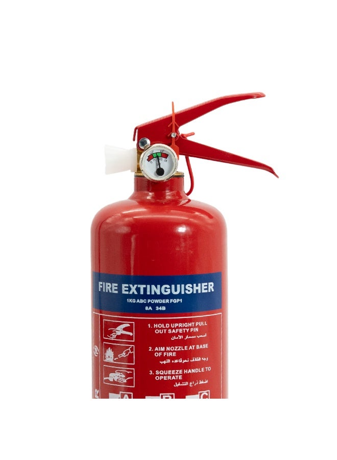ALLTEC Fire Extinguisher ABC Dry Powder 1kg with Bracket, Effective Safety Protection Against Class A, B and C Fires, Multi-Purpose for Home, Car, Office and Industrial Use - Image 3