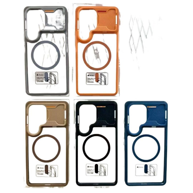 غطاء MagSafe بAcrylic لـ iPhone 12 / 12 Pro مع مغناطيس قوي وحامل قائم مع مقاوم للصدمات مع قبضة مضادة للانزلاق مع حماية من السقوط باللون أبيض مضاد للانزلاق مغناطيسي بوظيفة حامل من. - Image 3