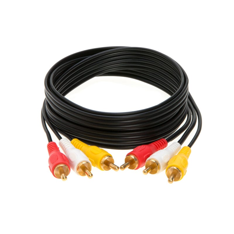 WireZee 3RCA Video/Stereo Audio Cable, Composite Wire Cord DVD HDTV 6ft, 12ft, 15ft, 25ft (15FT) - Image 5