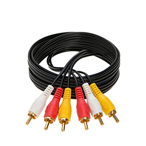 WireZee 3RCA Video/Stereo Audio Cable, Composite Wire Cord DVD HDTV 6ft, 12ft, 15ft, 25ft (15FT) - Image 3