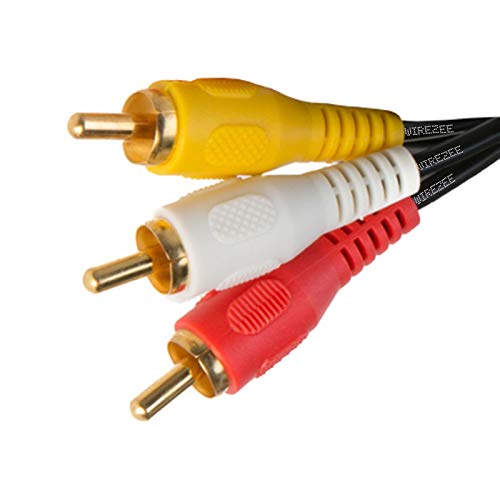 WireZee 3RCA Video/Stereo Audio Cable, Composite Wire Cord DVD HDTV 6ft, 12ft, 15ft, 25ft (15FT) - Image 2