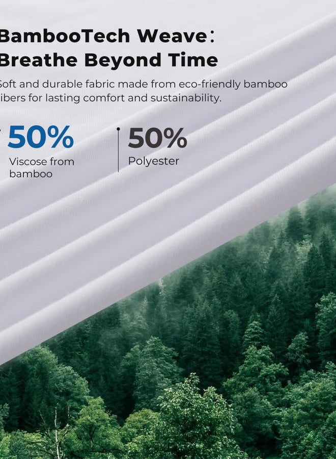 BAMBOO COOL Men's Tank Top Undershirts Moisture-Wicking T Shirts Breathable for Men, 3 Pack, White*3, XXL - Image 3