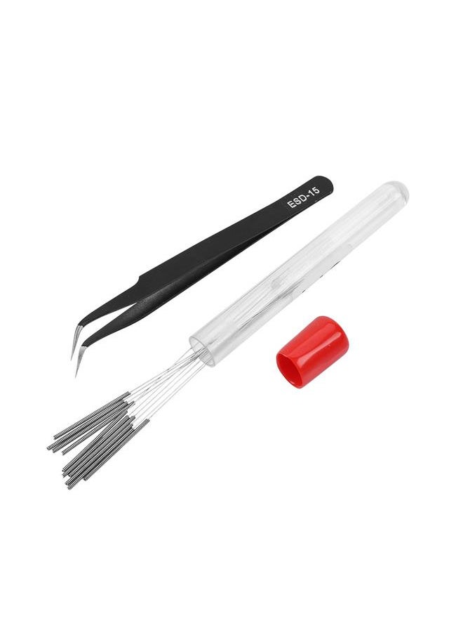 Thoraya 0.4mm Needles & Tweezers 3D Printer Nozzle Cleaning Thorough Cleaning 3D Printer Nozzle Cleaner  - Image 2