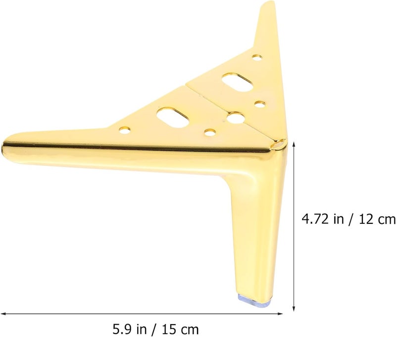 DOITOOL 4pcs Titanium Metal Furniture Legs Sofa Foot Cabinet Support Feet Heavy Duty Replacement for Bed Dresser Tea Table Living Room - Image 2