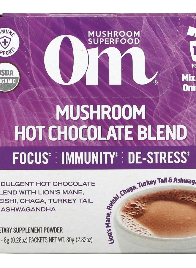 Om Mushrooms Mushroom Hot Chocolate Blend 10 Packets 0.28 oz (8 g) Each - Image 1