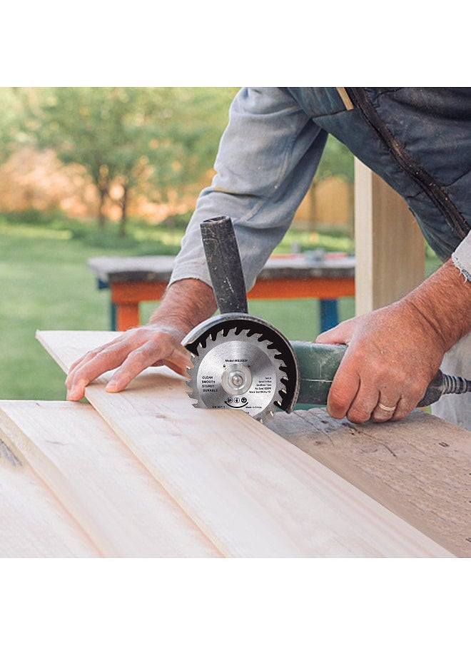 Generic - Wood Saw Blade TCT Wood Cutter 3-3/8inch (85mm) 24-Teeth Carbide Circular Saw Blade Alloy Steel for Woodworking Wood Cutting 1-1/16''(27mm) Arbor (US&EU 10mm) - Image 1