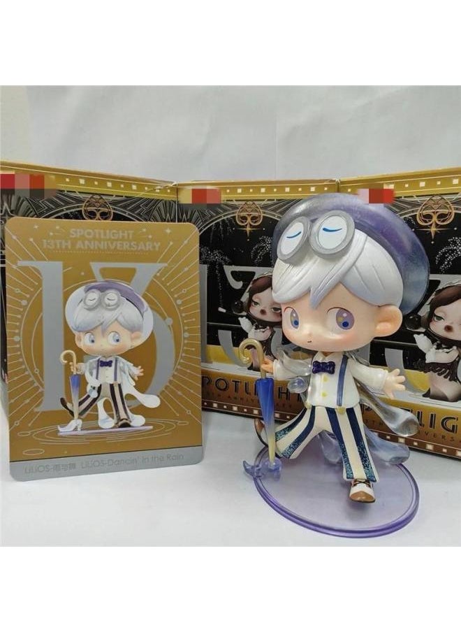Generic Under The Spotlight 13 Years Anniversary Series Confirmed SKULLPANDA Blind Box Hand Fashion Ornaments Gift-Light Source Color:Rain And Dance Kingdom Edition  - Image 1