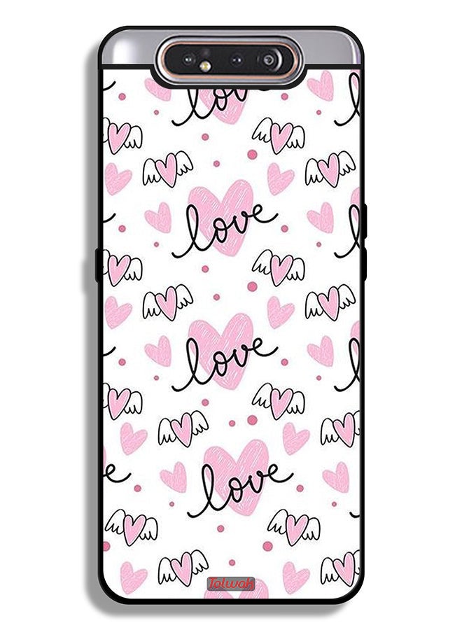 Tolwak Samsung Galaxy A80 Protective Case Cover Love And Heart Art Pattern - Image 1