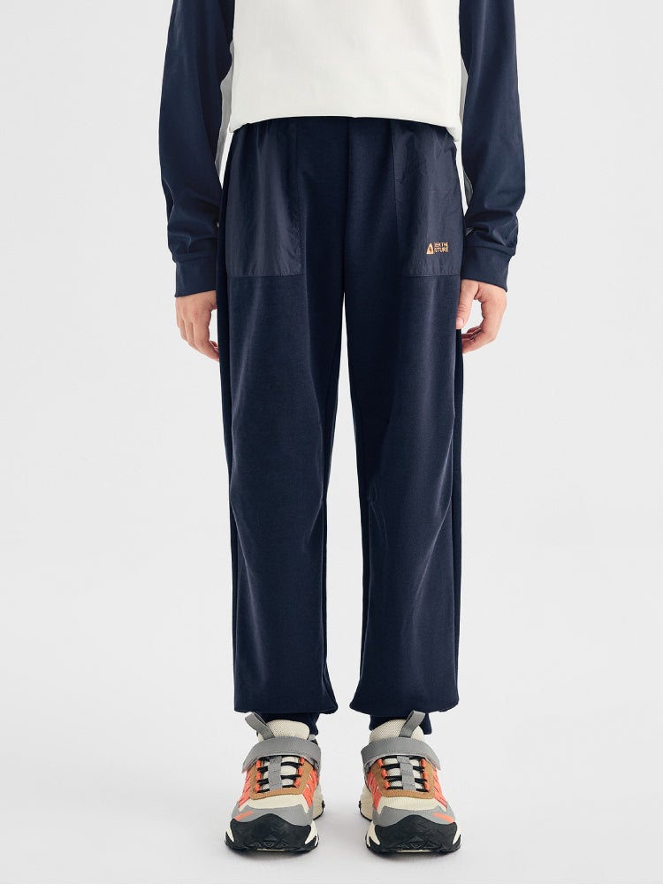 بالابالا بنطلون رياضي بتفاصيل قماشية متنوعة للأولاد - Image 1