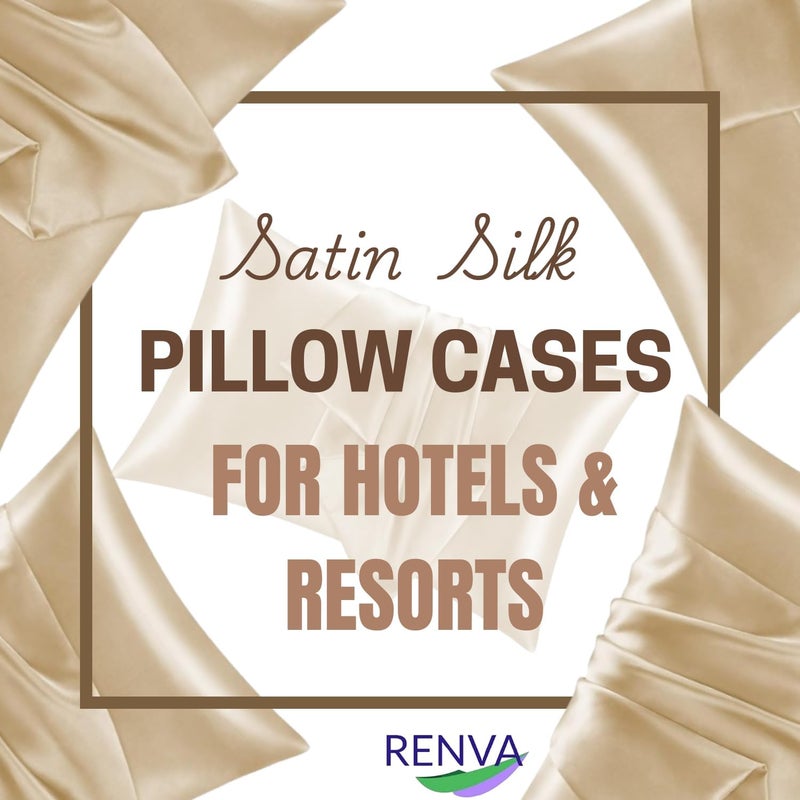 RENVA Set of 2 Satin Silk Pillowcase for Hair and Skin Standard Size 18"X 28" with Soft Breathable Smooths Cooling Pillow Covers for Sleeping (2, Gold) - Image 5