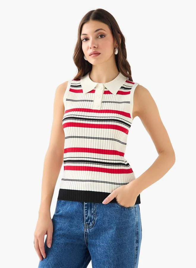 2Xtremz 2Xtremz Top with Ribbed Texture