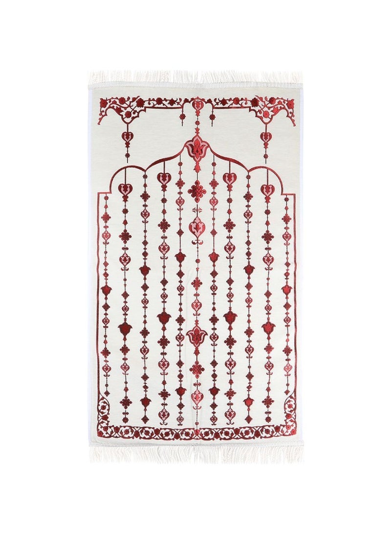 MANASEK Prayer Mat from the Eylul collection with a bag from the local brand Manasek | Original Saudi products | Made of polyester, cotton, and soft chenille fabric, comfortable and practical - 70 x 120 cm - Image 2