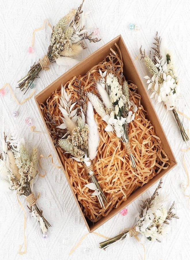 باقات زهور مجففة صغيرة من لاربر، ١٢ قطعة، باقات زهور مجففة صغيرة بوهيمية، باقات زهور برية صغيرة للمزهريات، باقات زهور يدوية الصنع، علب هدايا وصيفات العروس، تزيين الكيك، زينة طاولات حفلات الزفاف - Image 4