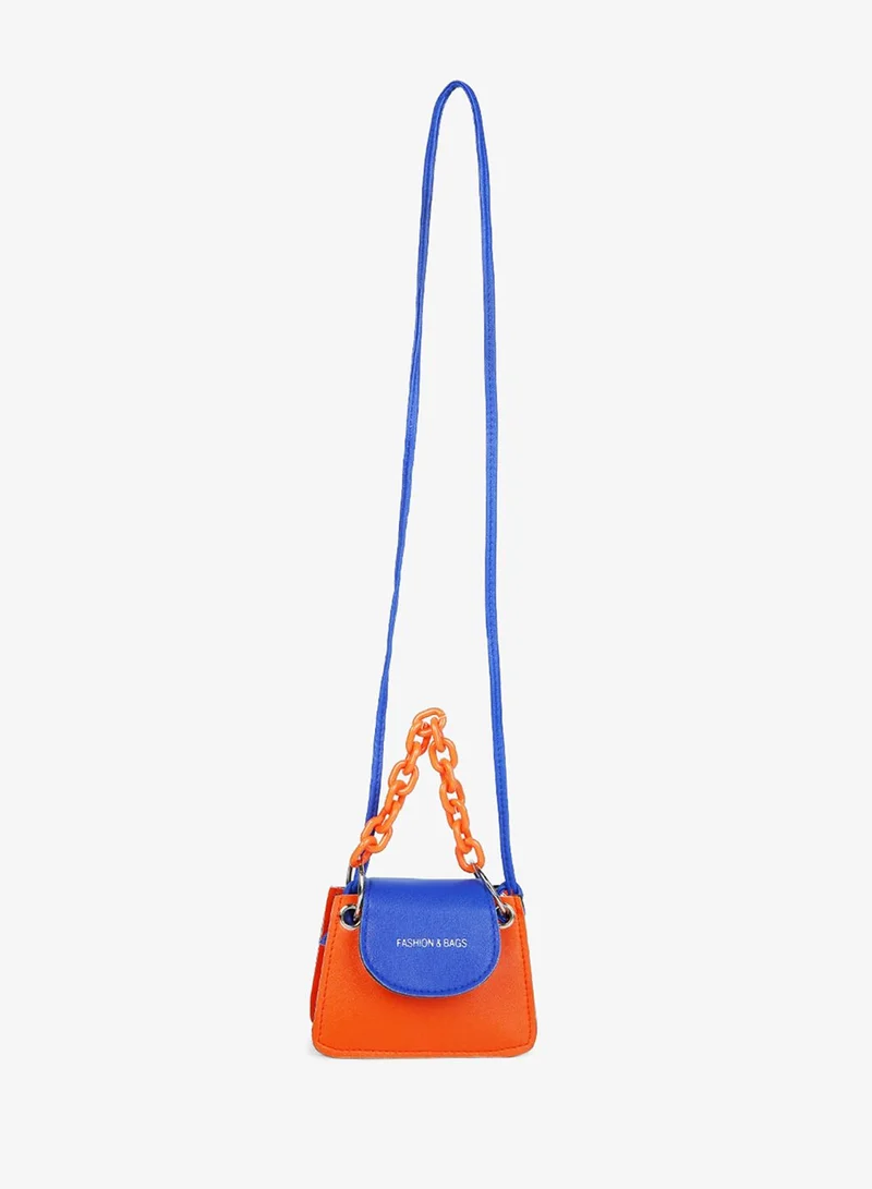 لندن راج حقيبة برتقالية صغيرة مستديرة قابلة للطي