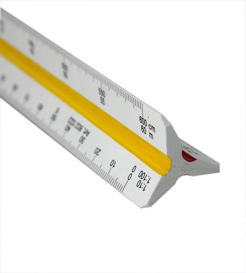 KRAFTMASTERS 1pcs Triangular Scale Ruler Plastic Straight Ruler 30cm Architect/Engineer Accurate Drafting Measure Tool - Image 3