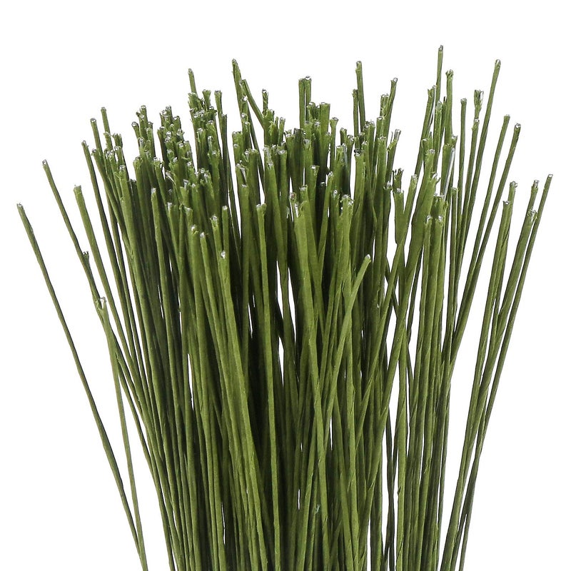 CCINEE 26 Gauge Dark Green Floral Wire Stem for Flower Arrangement Craft Supply,16 Inch,200PCS - Image 4