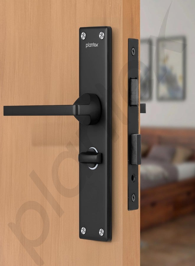 Plantex Stainless Steel Door Lock - Bathroom Door Lock/Mortise 8inch Keyless Plate Handle Set for Home/Bathroom/Store Room/Balcony/Office - Pack of 1 (DTM-660, Black) - Image 5