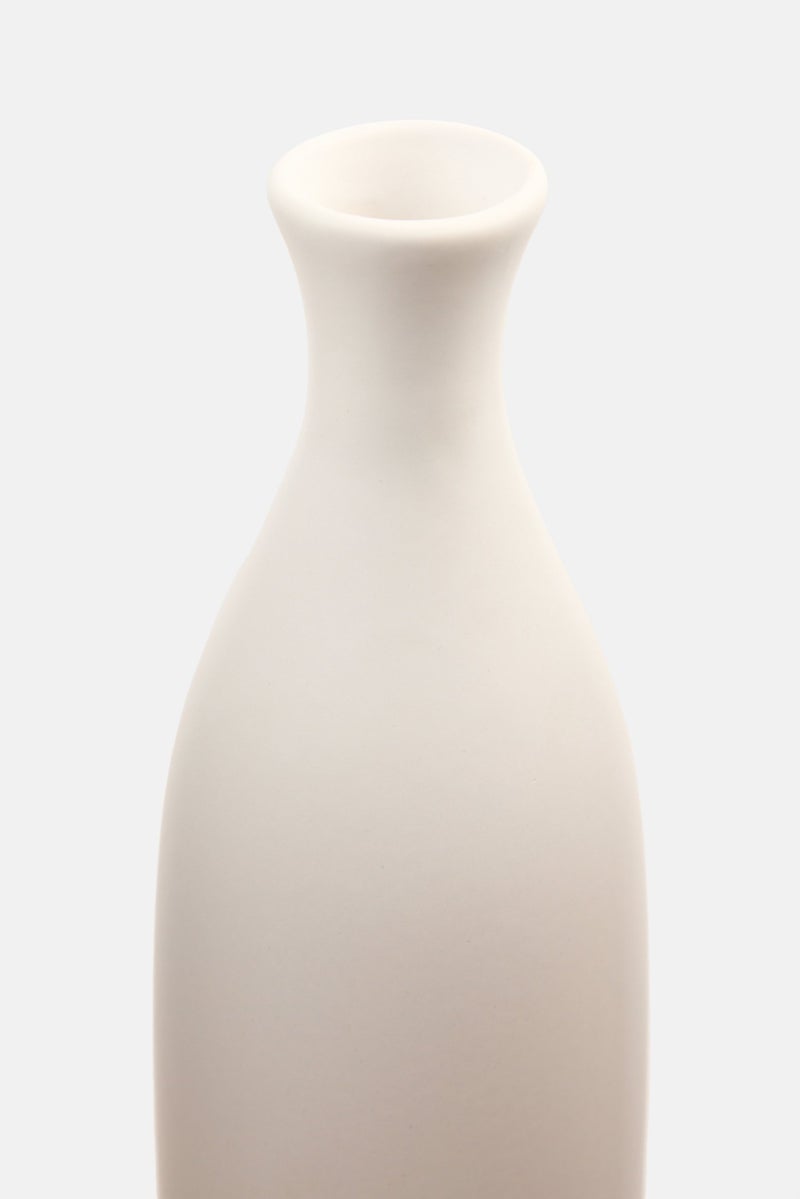 Muy Mucho Ceramic Decorative Flower Vase, Off White - Image 3