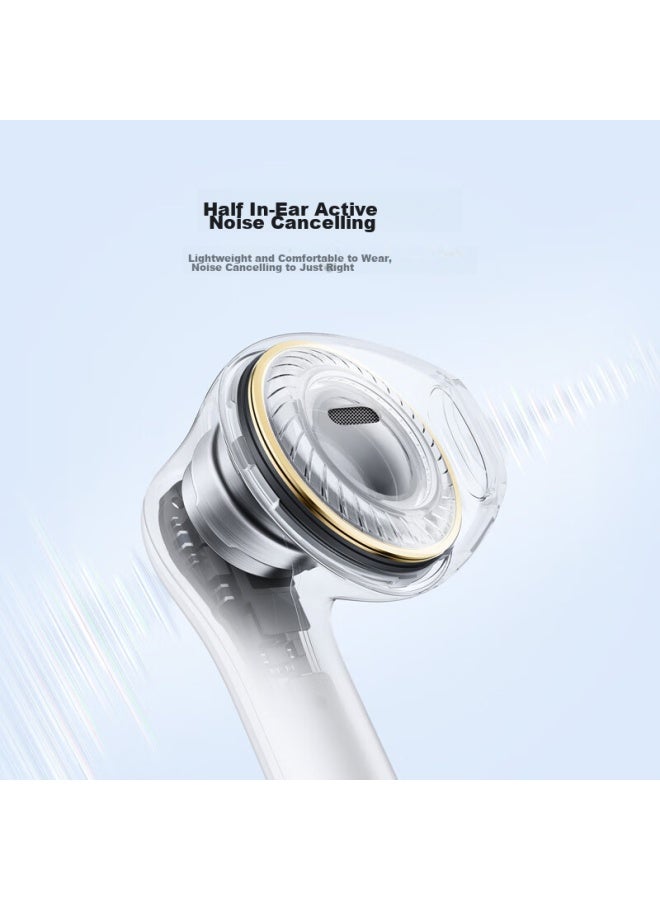 Vivo Tws Air Pro (supports Active Noise Cancellation) Semi In-ear True Wireless Bluetooth Earphones, Energetic White, Compatible With Apple, Huawei, Xiaomi Phones, Valentine's Day Gift For Women