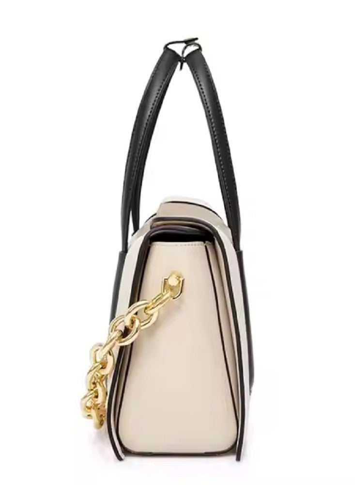 UHURA Nude Office Bag – Women’s Versatile Leather Shoulder Bag, Stylish Portable Armpit Side Carry Bag, Fashionable Daily Commuting Handbag for Girls or College Student, Practical Chic Handbag, Perfect for Work, School, or Casual Outings, Sleek Nude Color - Image 4