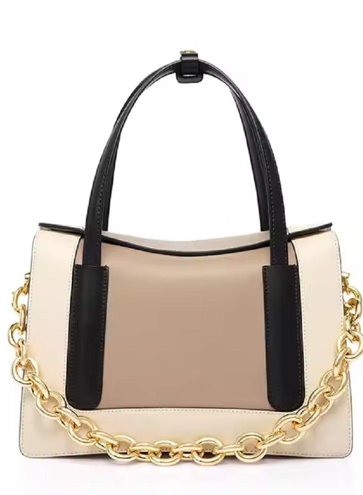 UHURA Nude Office Bag – Women’s Versatile Leather Shoulder Bag, Stylish Portable Armpit Side Carry Bag, Fashionable Daily Commuting Handbag for Girls or College Student, Practical Chic Handbag, Perfect for Work, School, or Casual Outings, Sleek Nude Color - Image 5