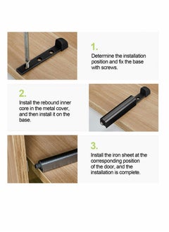 Y&D Magnetic Touch Latch, Door Catch Push to Open Latch Adjustable Cabinet Closures Release Catches Damper for Cupboard Wardrobe (6Pcs Black)  - Image 5