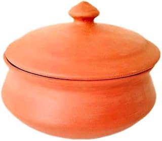 Organic Clay Dahi Handi | Clay Handi | MItti Handi | Curd Pot Medium Size | Pot with Lid_10  - Image 2