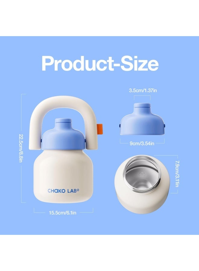Chako Lab Stainless Steel Vacuum Insulated Tumbler - White Blue