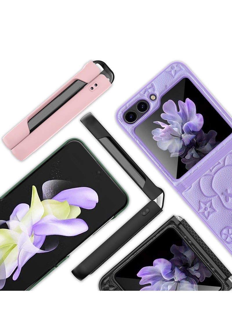 Aookay Case Compatible With Samsung Galaxy Z Flip 5,  Leather Protective Cover, Ultra Thin, Shockproof  - Image 3
