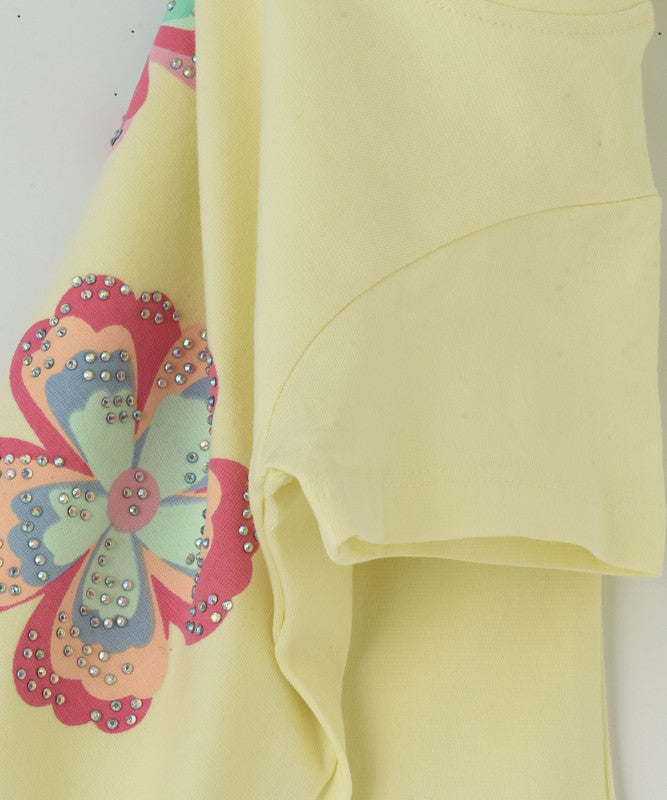 Jelliene YELLOW T-SHIRT WITH FLOWER PRINT - Image 4