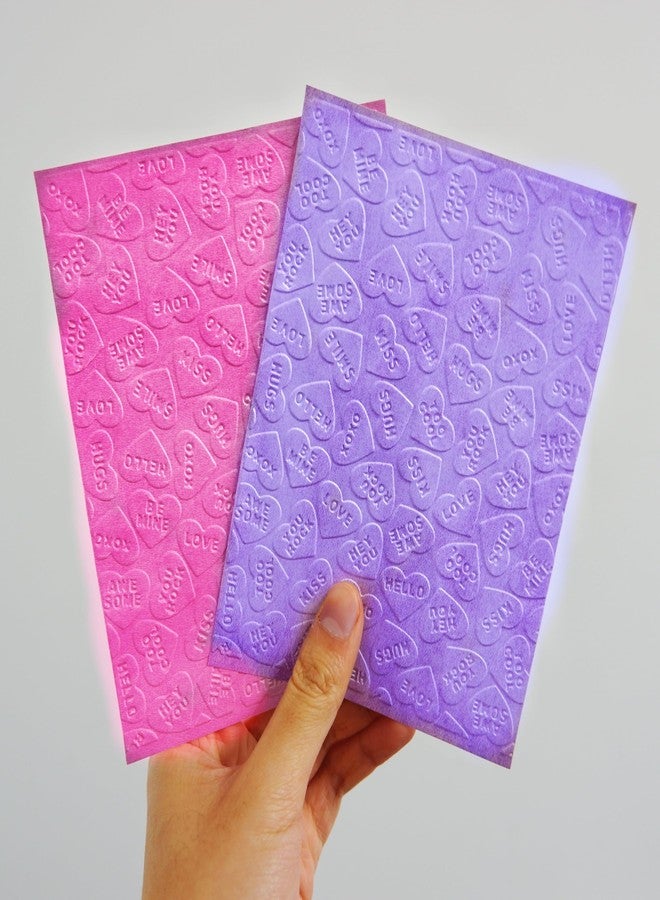 Arbuya Happy Valentine's Day Plastic Embossing Folders for Card Making Hearts Be Mine Embossing Folder for Scrapbooking Pages Paper Crafting Clay Decoration - Image 5