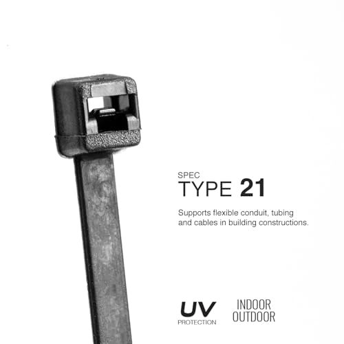 TR Industrial Contractor Series UV Cable Ties (100-Piece), 4", Type 21, Made in USA - Image 3