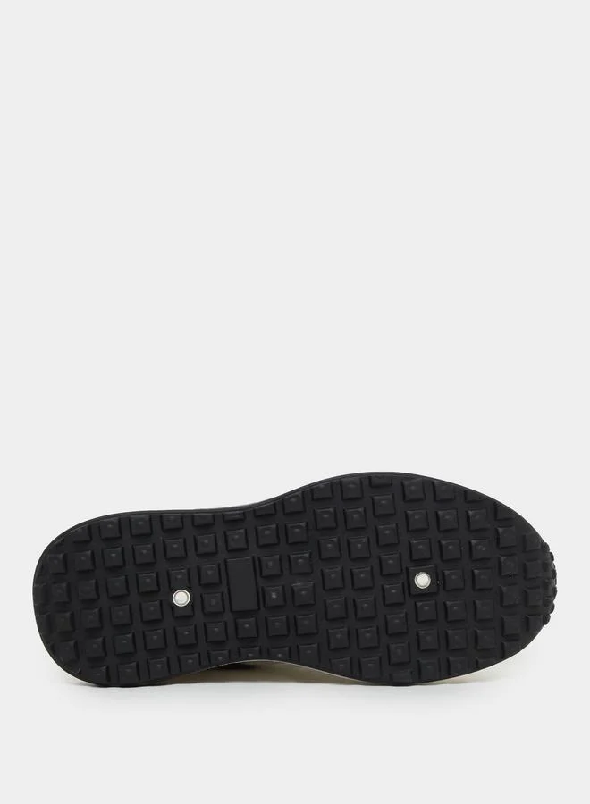 Styli Styli Color Block Lace-Up Chunky Sneakers with Back Pull Tab